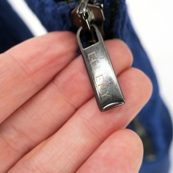 ELLERY Esmond Blue Velvet Ankle Boots Back Zip Made in Italy $1195 Women's 39/8M - Picture 6 of 10